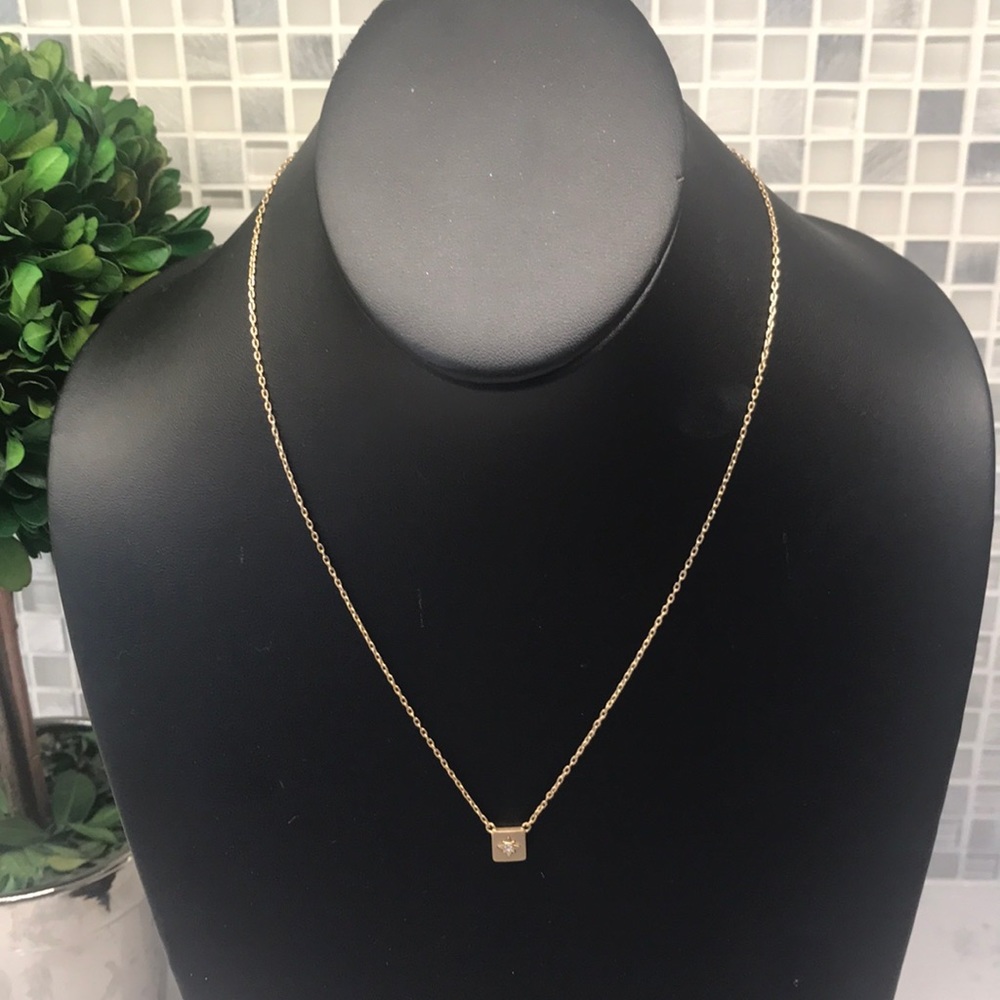 Nordstrom BP New (k) Star Block Gold Necklace